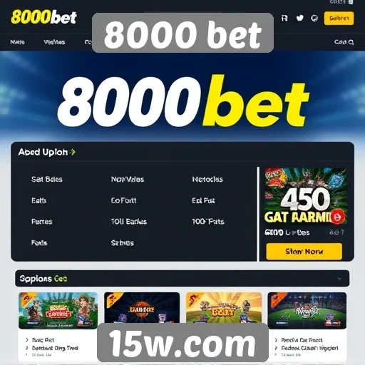 Avaliação das funcionalidades do site 8000 bet