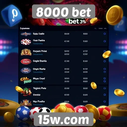 Análise das opções de apostas disponíveis no 8000 bet